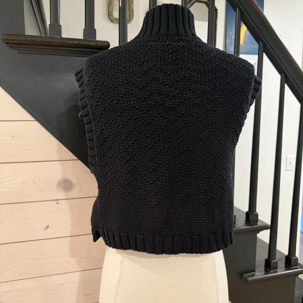 Free People Winding Road Collared Sweater Vest NWOT Size XS